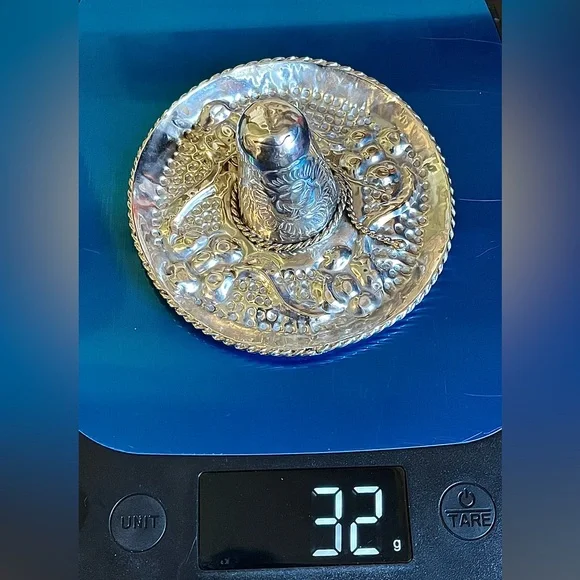 Vintage Mexico Sterling Silver Sombrero Hat Ring Tray - Picture 5 of 9